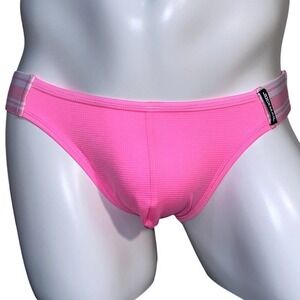 Jockmail Waistless Brief Neon Pink Size XL (32-34) JM356 NWT‎